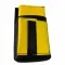 Artificial leather set - moneybag (yellow, 2 zippers) and pouch with a colour element