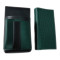 Artificial leather set - moneybag (dark green, 2 zippers) and pouch with a colour element
