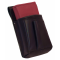 Kožený komplet :: peňaženka (červená) + púzdro