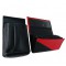Kožený komplet :: peňaženka (červená/čierna) + púzdro