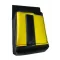 Číšnické pouzdro, kapsa s barevným prvkem - koženka, žlutá