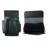 Kožený set :: celokožená peněženka (černá) + kapsa - zapalovač a otvírák