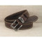 02 Jeans Leather Belt - brown with double stitching