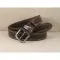02 Jeans Leather Belt - brown with double stitching
