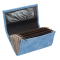 Waiter’s moneybag - 2 zippers, artificial leather, grooved, blue