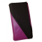 Leather waiter’s purse - violet/black