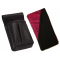 Leather set :: pocketbook (striped pink/black) + holster