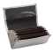 Waiter’s moneybag - 2 zippers, artificial leather, silver