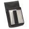 Číšnické pouzdro, kapsa s barevným prvkem - koženka, stříbrná