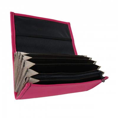 Číšnická peněženka - koženka, růžová