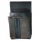 Kellnertasche, Kellnerbeutel mit einem farbigen Element - Kunstleder, schwarz-braun