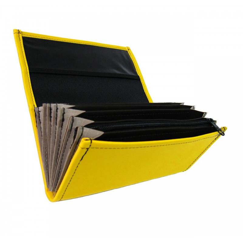 Číšnická peněženka - koženka, žlutá