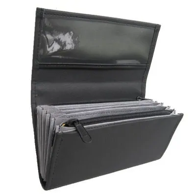 Čašnícka peňaženka - koženka, čierna