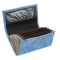 Waiter’s moneybag - 2 zippers, artificial leather, grooved, blue