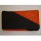 Leather waiter’s purse - striped orange/black