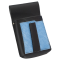  Waiter’s holster, pouch with a colour element - artificial leather, grooved, blue