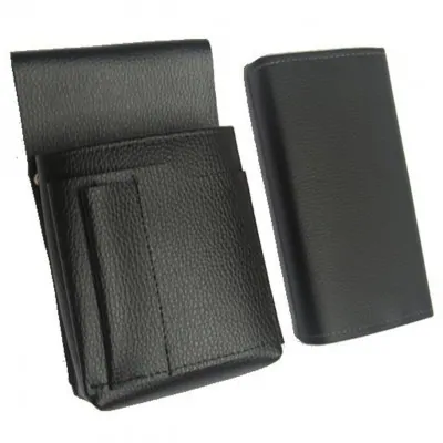 Kellnerkomplet - Geldbörse (schwarz, Lederimitation, 2 Reißverschlüsse) und Tasche New Barex