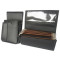 Waiter’s kit - wallet (black, imitation leather, 2 zippers) and holster New Barex