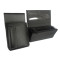 Waiter’s kit - wallet (black, grooved, artificial leather, 2 zippers) and holster New Barex