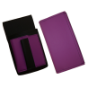 Koženkový set - kasírka (fialová) a kapsa s barevným prvkem