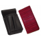 Leather set :: pocketbook (striped pink) + holster 