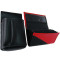 Lederkomplett :: Brieftasche (rot/schwarz) + Kellnertasche