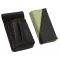Leather set :: pocketbook (olive green/black) + holster
