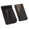 Kožený komplet :: peňaženka (hnedá/čierna) + púzdro