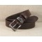 01 Jeans Leather Belt - brown with stitching