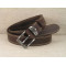 02 Jeans Leather Belt - brown with double stitching